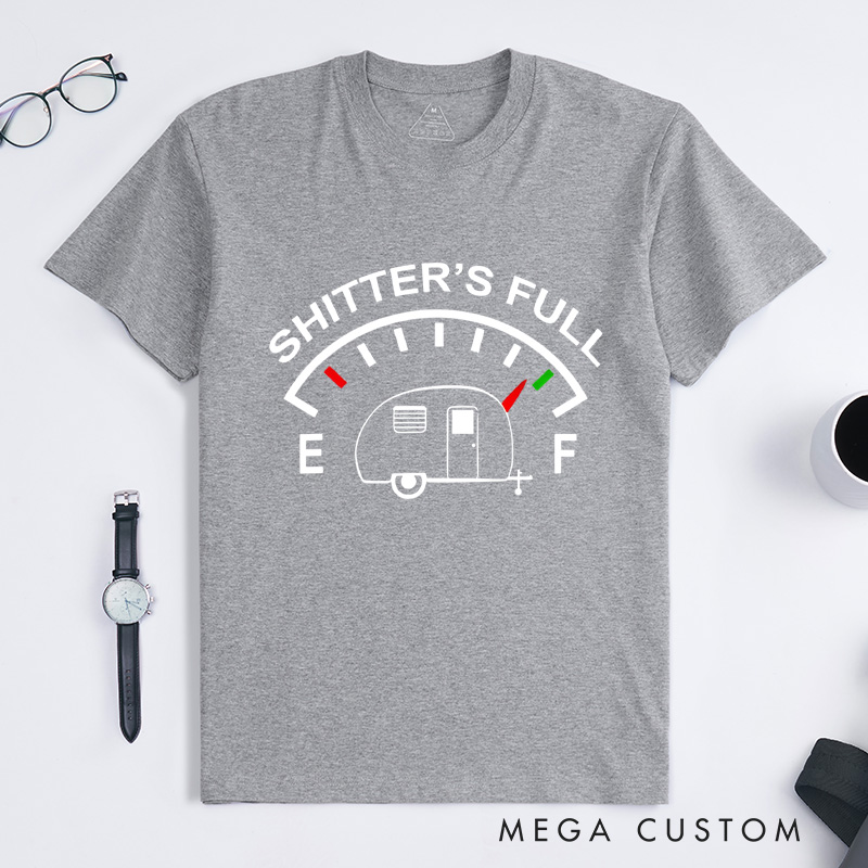 Personalized Humorous Rv Gauge T-Shirt Funny Camper Rv Camping T-Shirt Gift for Outdoor Camping Adventure