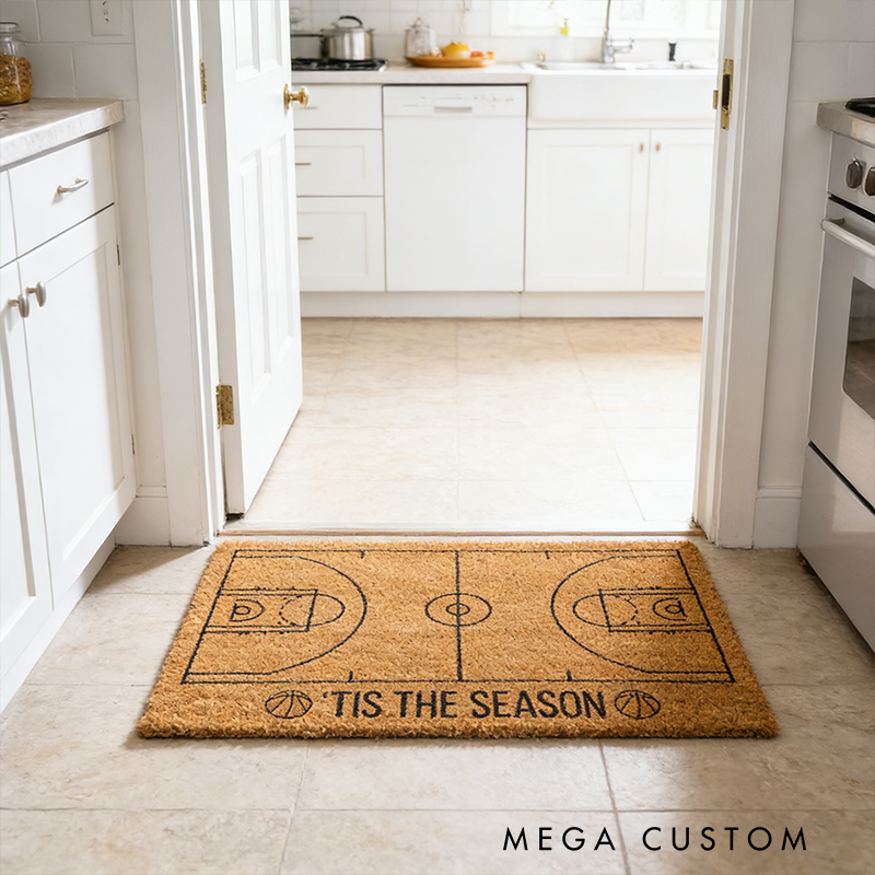 Personalized Basketball Court Doormat with Custom Design for Sports Fans