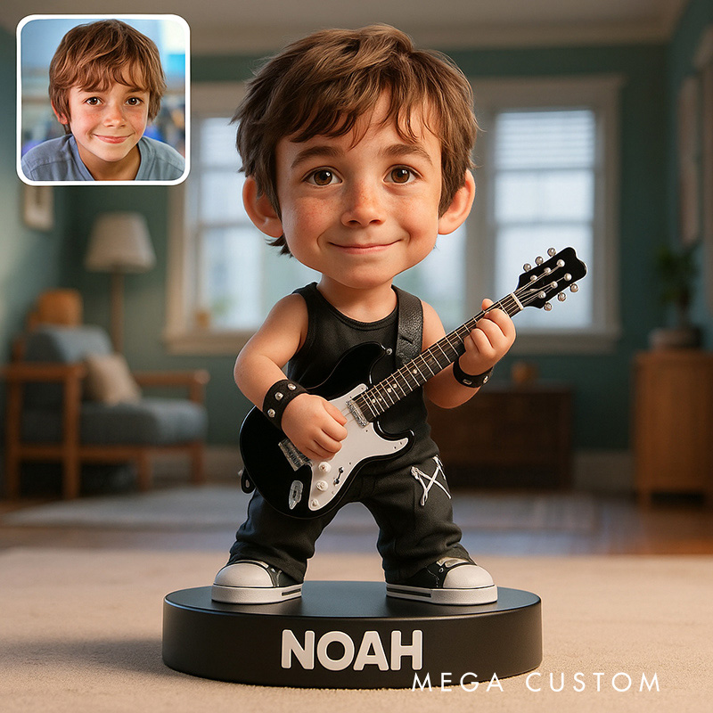 Personalized 2D Flat Cartoon Music Figurine for Music Lovers Acrylic Plaque Gift for Kids Music Studio