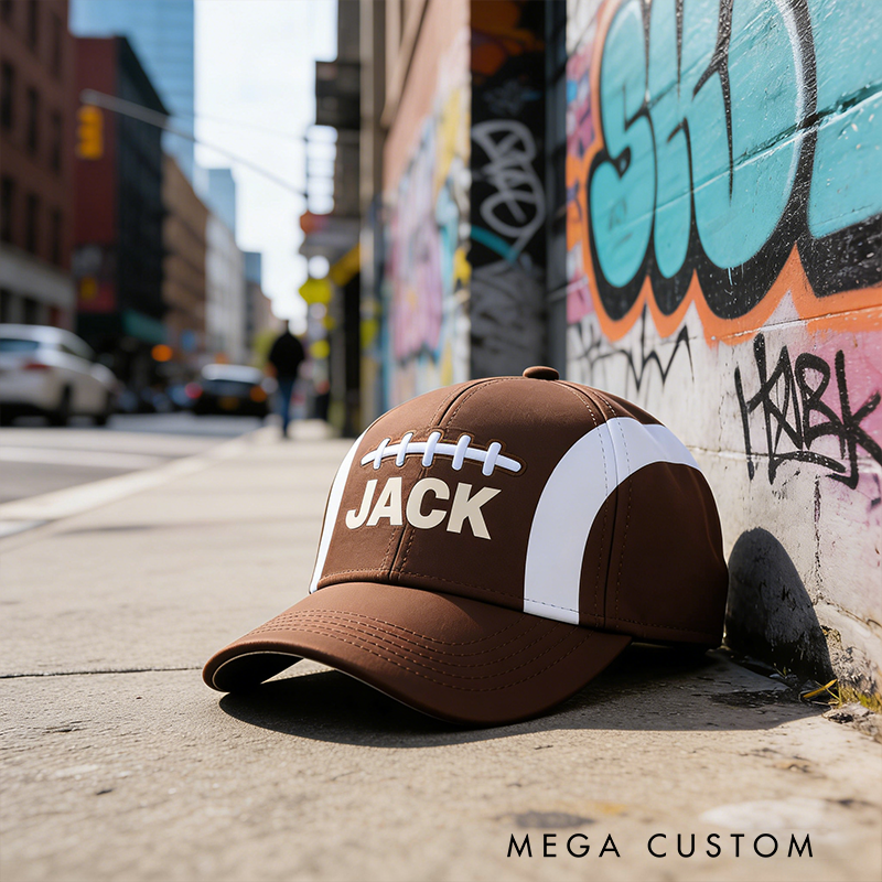 Personalized American Football Cap with Unique Custom Name Design