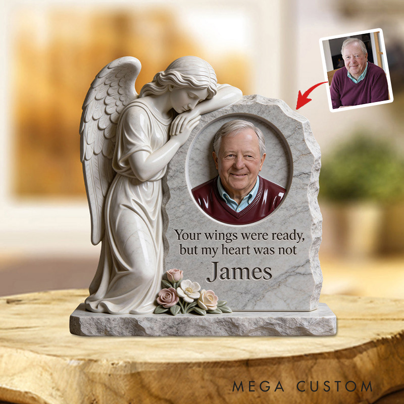 Personalized Memorial Custom Shaped Acrylic Plaque Your Wings Were Ready Sympathy Gift for Family