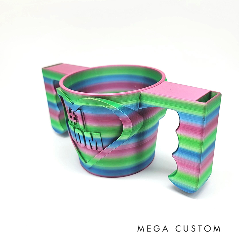 Personalized Heart Ice Cream Cozy for Two with Spoon Slots for Mom Kids