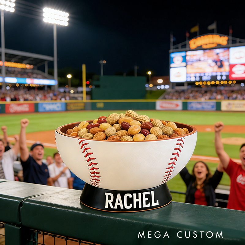 Personalized 3D Printed Baseball Snack Bowl Baseball Party Snack Bowl for Game Day Fans