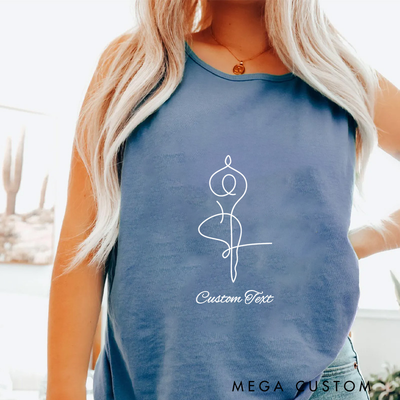 Personalized Yoga Tank Tops Custom Pilates Tank Tops Clothing Yoga Lover Gift for Her Yourself