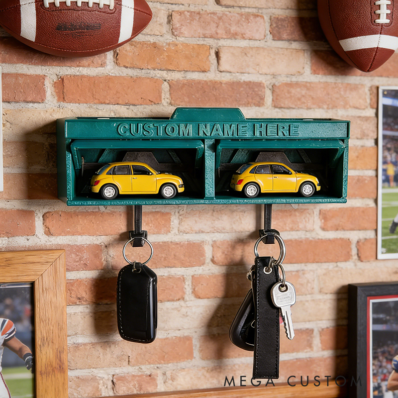 Personalized 3D Printed Key Holder with Sports Team Theme for Fans and Families