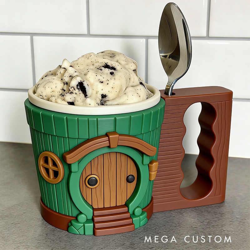 Personalized Final Home Movie Ice Cream Pint Holder with Spoon Slots Eco-Friendly 3D Print for Movie Lovers
