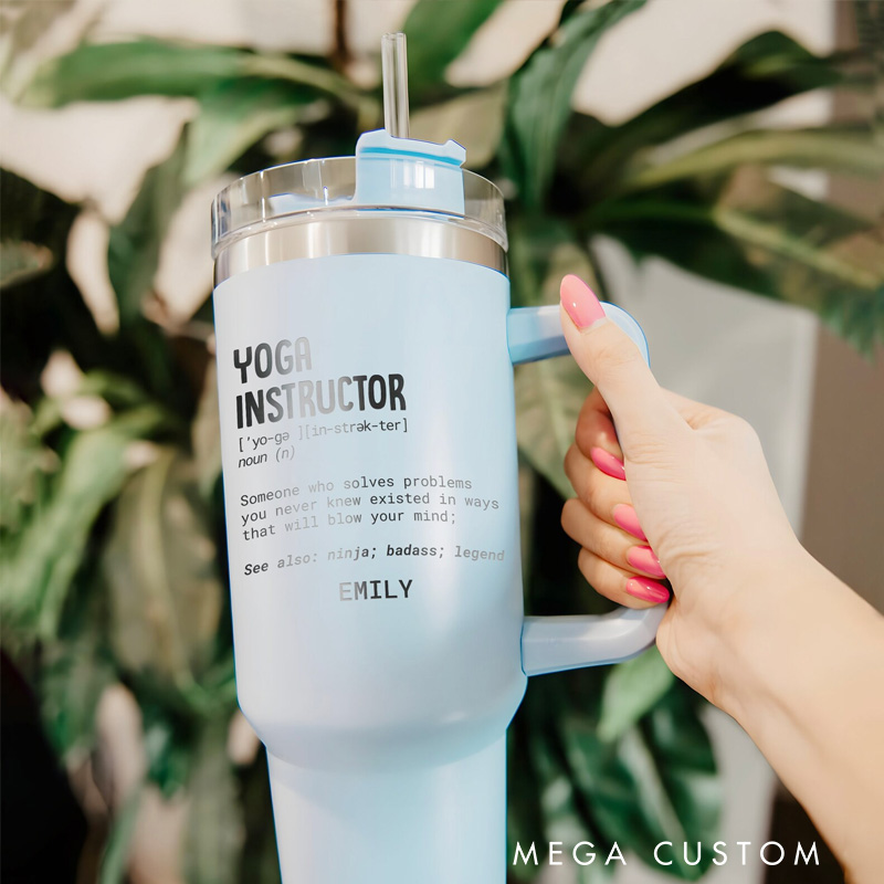 Personalized Yoga Instructor 40oz Tumbler Custom Yoga Engraved Cup Yoga Teacher Gift for Her Sports Tumbler Gift for Women