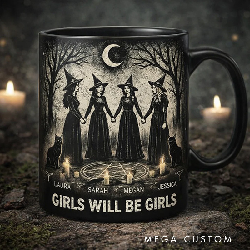 Personalized Girls Will Be Girls Magical Mug Coffee Mug Magic Lover Mug Witchcore Gift Coffee Mug