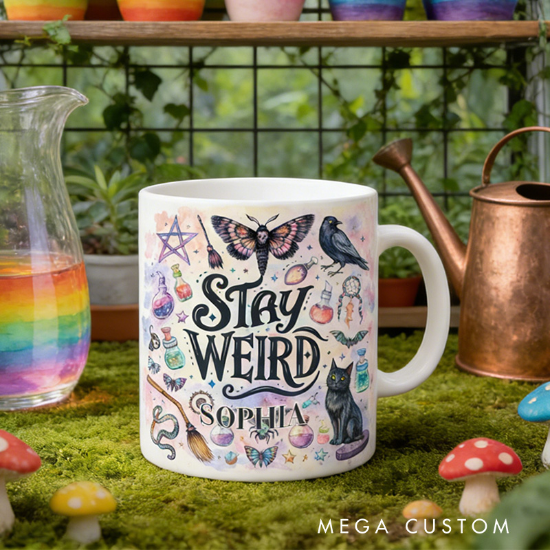Personalized Stay Weird Magical Mug Coffee Mug Magic Lover Mug Witchcore Gift Coffee Mug