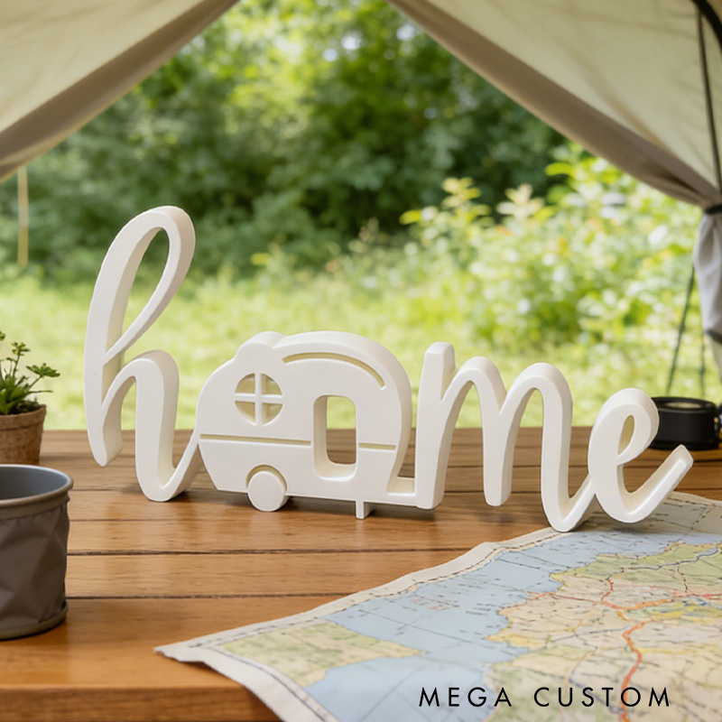 Personalized 3D Printed Home Sign Camping Decor Sign Gifts for Campers Rv Gift Ideas