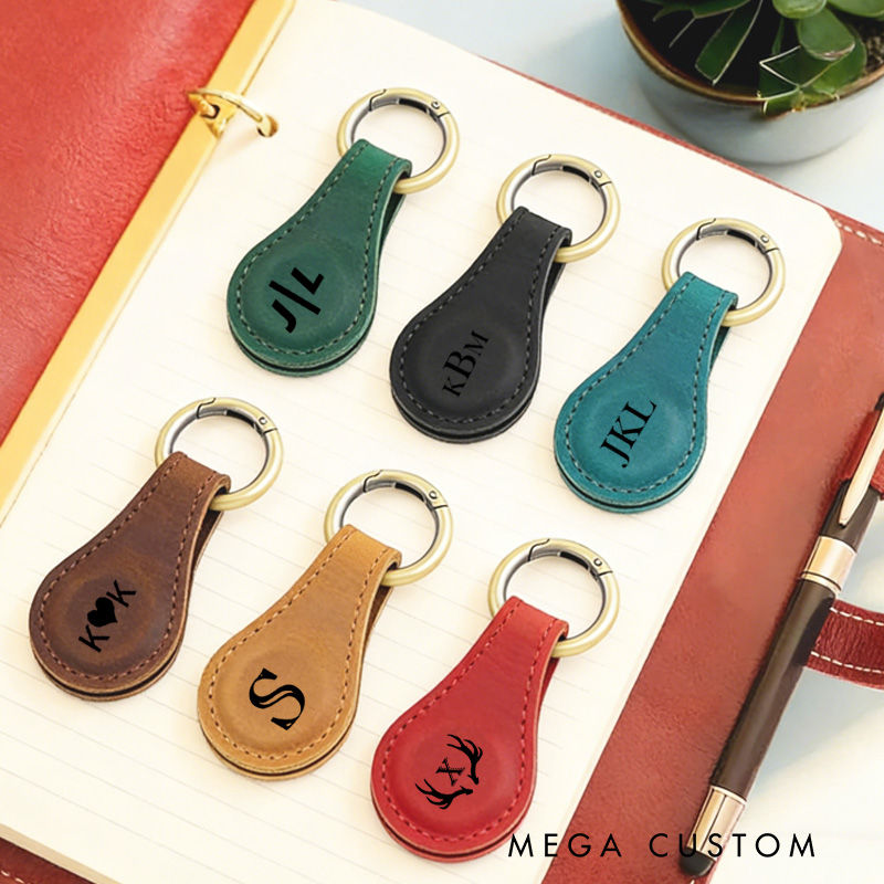 Personalized Magnetic Leather Bookmark Clip with Initial Monogram Reading Accessory Gift for Friends Bookworm