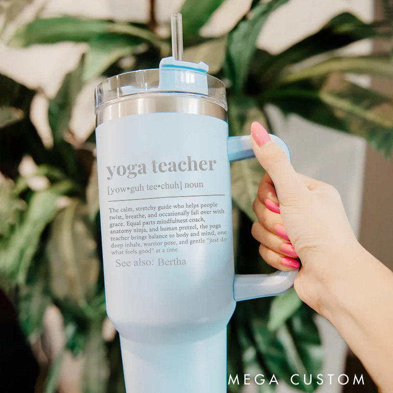 Personalized Yoga Teacher Definition Tumbler Custom Sports Yoga Tumbler Retreat Yoga Teacher Gift for Her Women