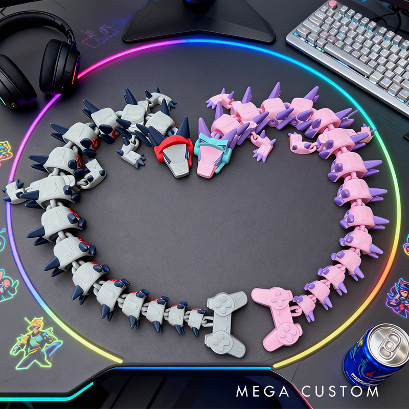 Personalized 3D Printed Gamer Dragon3D Printed Gift for Game Lovers