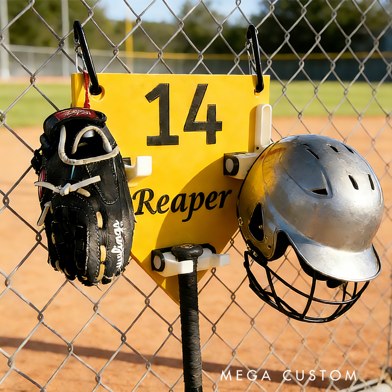 Personalized 3D Printed Dugout Organizer for Baseball and Softball Players   