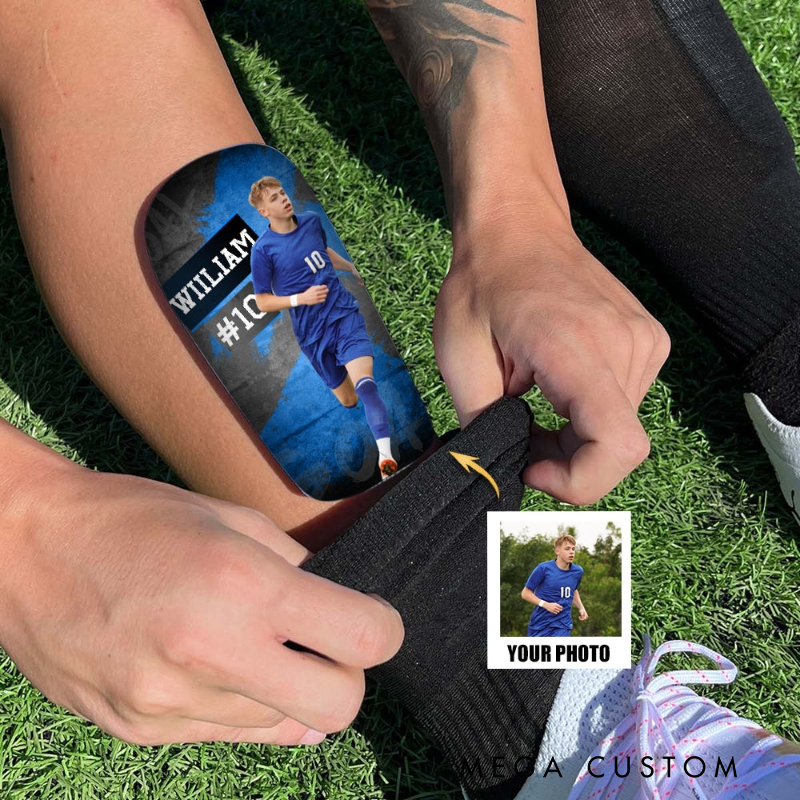Personalized Soccer Shin Guards Showcase Your Photo and Name in Style