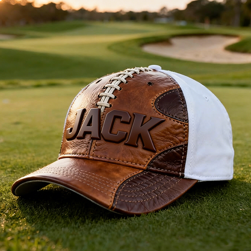 Personalized Stitch-Style Football Cap with Custom Name for Football Fans  