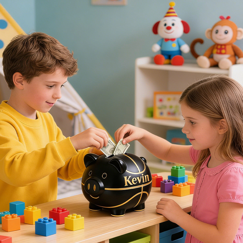Personalized Basketball Piggy Bank with Custom Name Perfect for Kids 