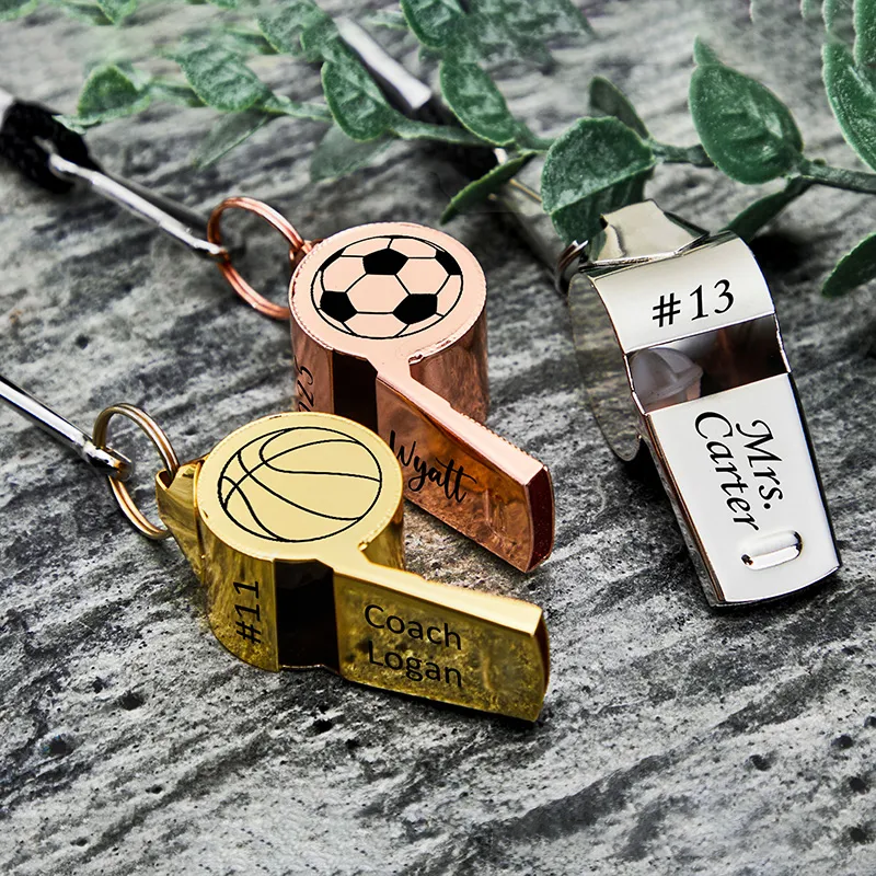 Personalized Coach Whistle with Custom Engraving, Perfect Gift for Coaches, Referees, and Sports Enthusiasts