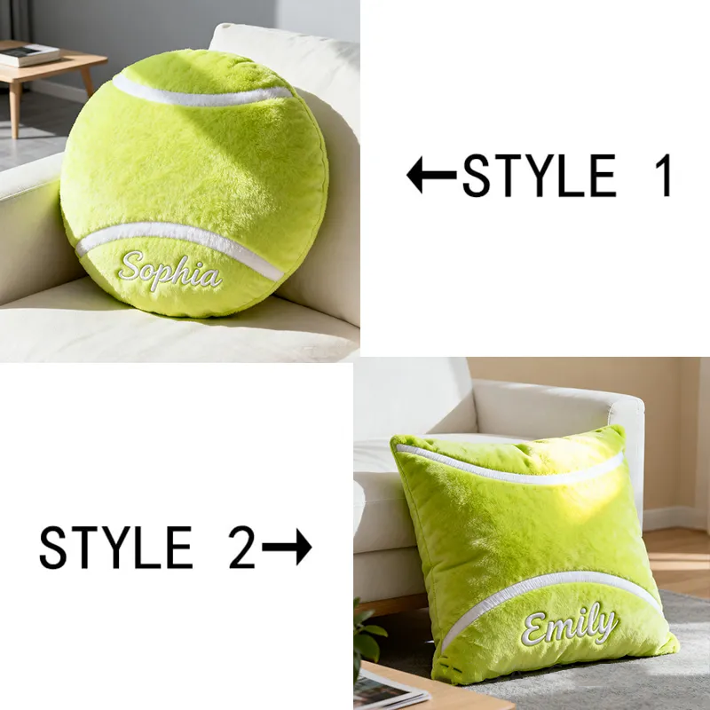Personalized Graphic3DPrint Tennis Ball Pillow with Custom Name for Sports Enthusiasts