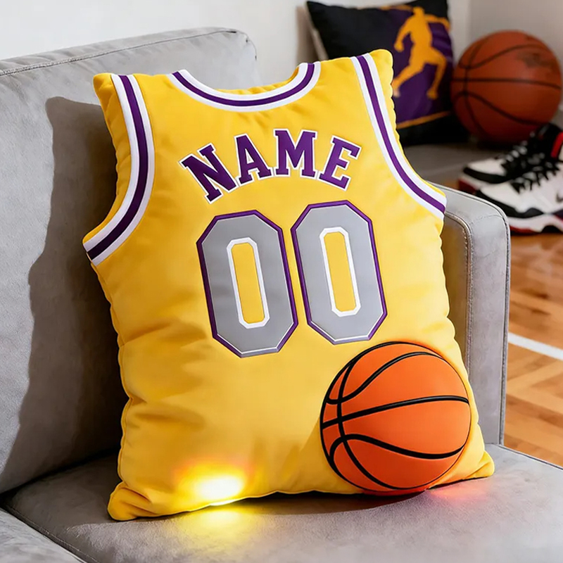 Personalized Graphic3DPrint Basketball Jersey Pillow with Custom Name and Number for Fans