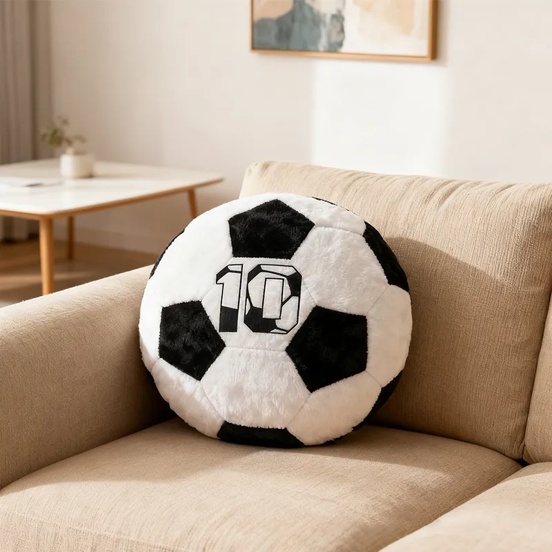 Personalized Soccer Ball Pillow with Custom Number for Sports Enthusiasts and Kids