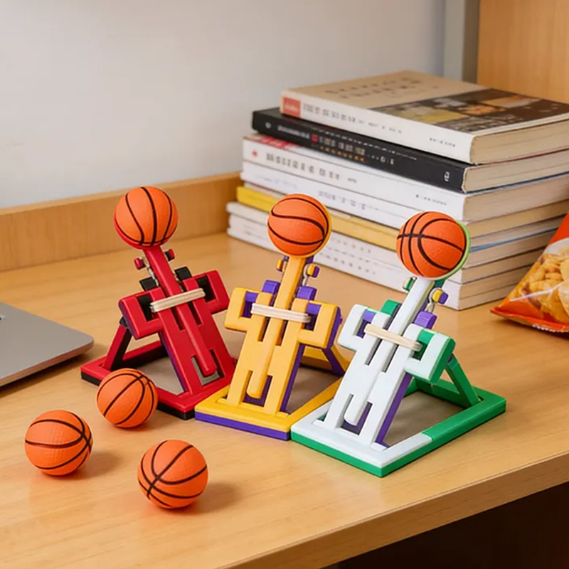 Personalized Desktop Basketball Catapult Game Set with Custom Colors for Endless Fun