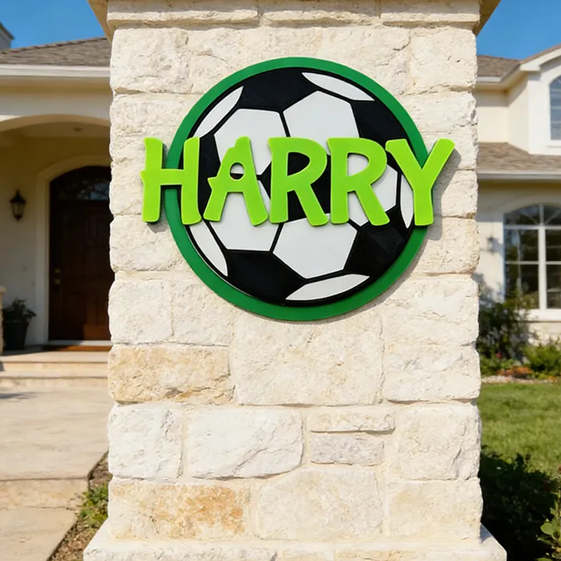 Personalized Soccer Door Sign Adds a Unique Touch to Your Space
