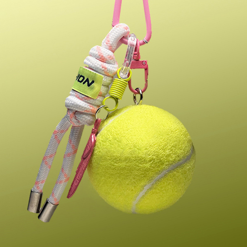 Personalized Tennis Ball Keychain with Name Bag Charm Christmas Birthday Team Gift for Coach Tennis Lovers Teammates