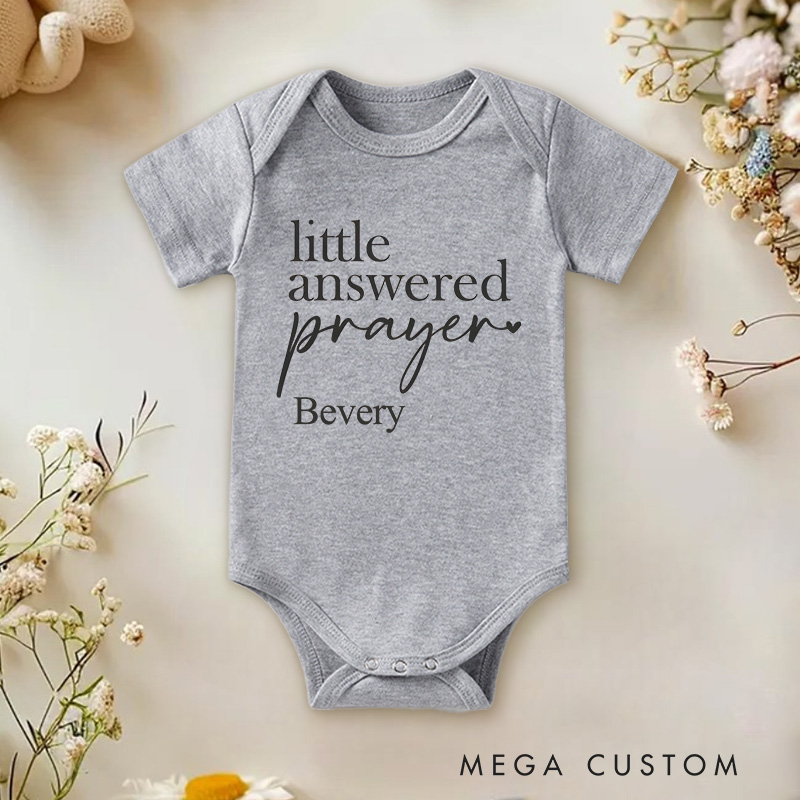 Personalized Little Answered Prayer Baby Onesie Baby Shower Gift