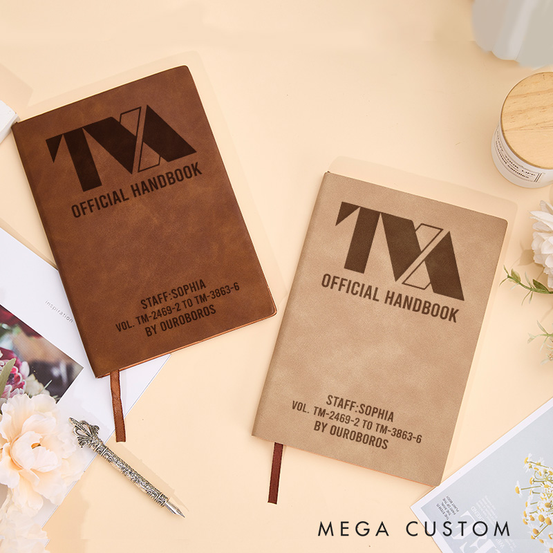 Personalized TV Show Engraved Leather Notebook Time Management Authority Journal Movie Lovers Leather Journal