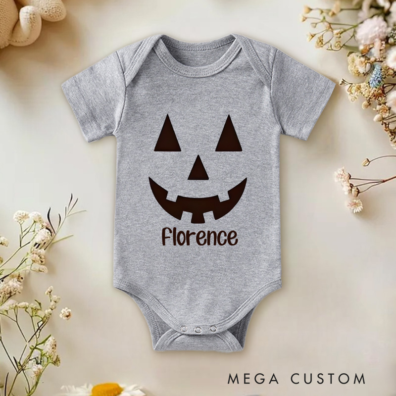 Personalized Halloween Lantern Baby Onesie Funny Cute Gift