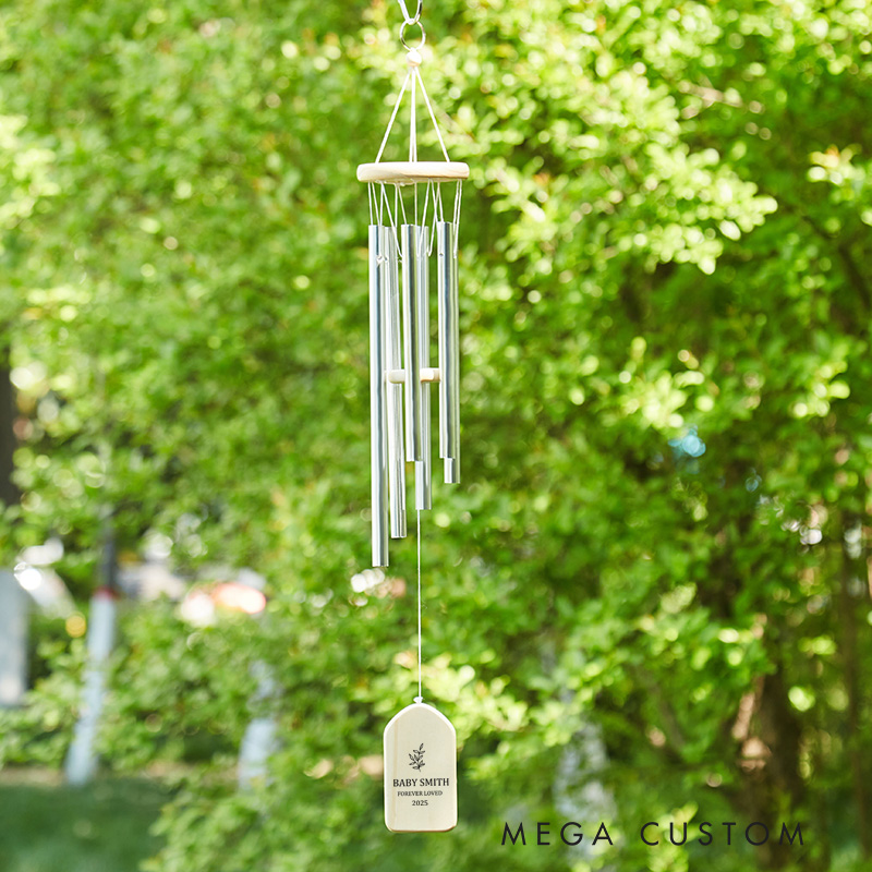 Personalized Memorial Wind Chimes for Loss of Baby Custom Sympathy Wind Chimes Baby Miscarriage Gift for Mother Angel Baby Memorial Gifts