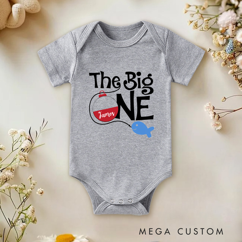 Personalized The Big One Fishing First Birthday Baby Onesie Baby Gift for New Mom