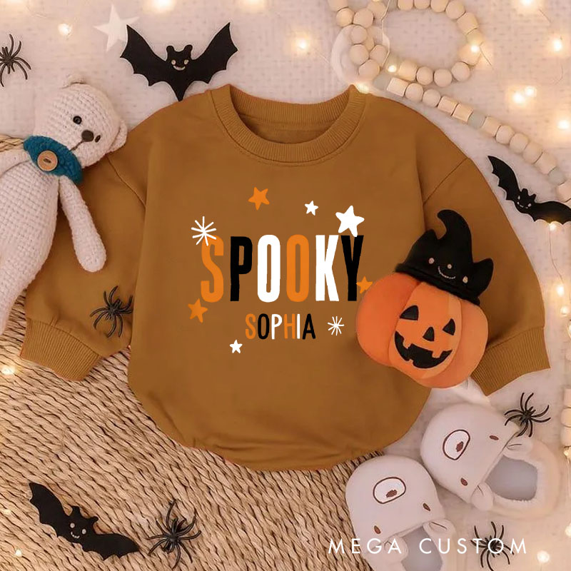 Personalized SPOOKY Kids Halloween Cute Baby Bodysuit