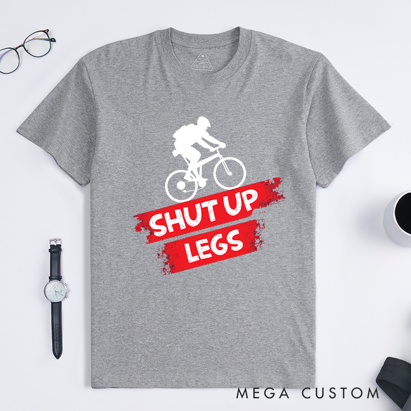Personalized Striking Cyclist Silhouette T-Shirt for Outdoor Adventures Riding Cycling Biking Enthusiasts