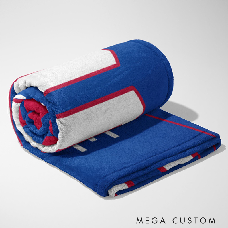 Personalized Football Legacy Blanket Featuring Your Name and Number  