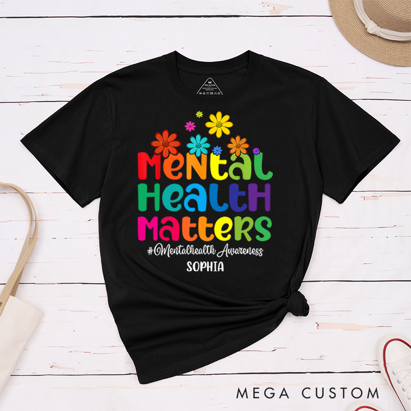 Personalized Mental Health Matters Cute Mental Health Awareness Warrior T-Shirt
