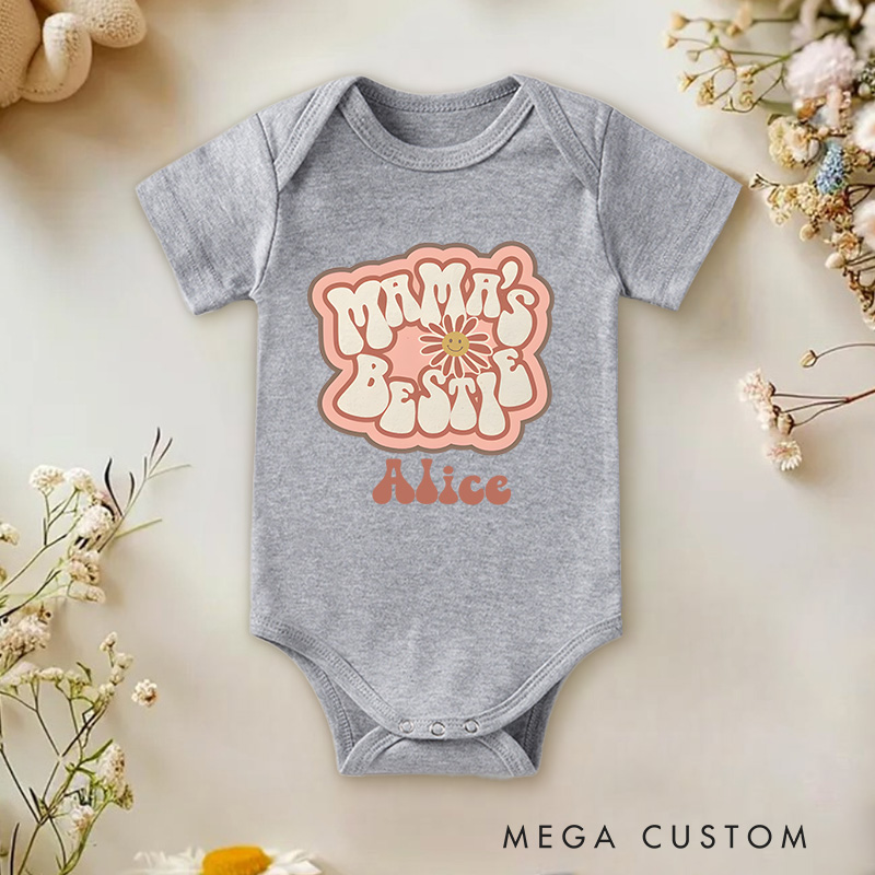 Personalized Mama's Best Baby Onesie Gift for New Baby