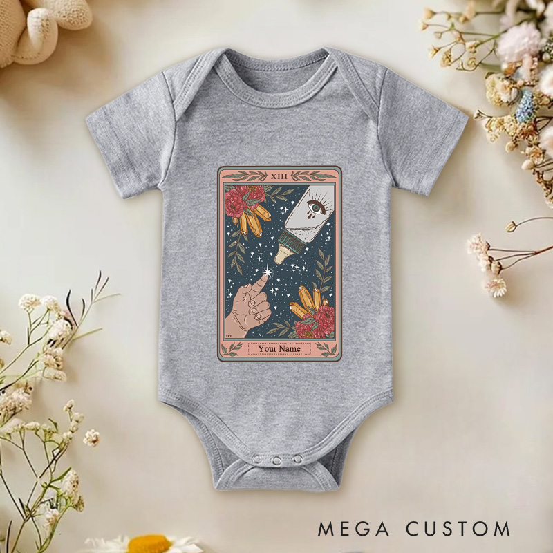 Personalized The Bottle Tarot Card Baby Onesie Baby Breastfeeding Tarot Gift