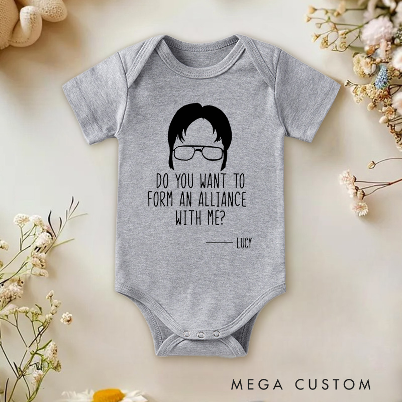 Personalized Do You Want to Form an Alliance with Me Fun Pop Culture Baby Onesie