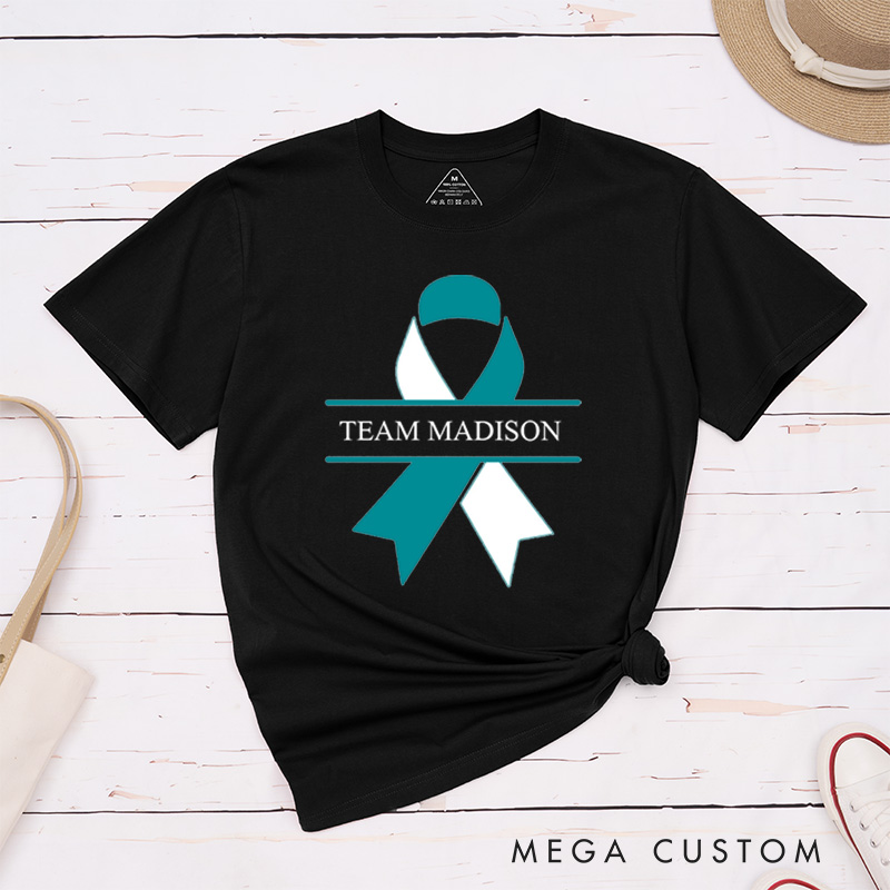 Personalized Cervical Cancer Survivor Support Warrior T-Shirt