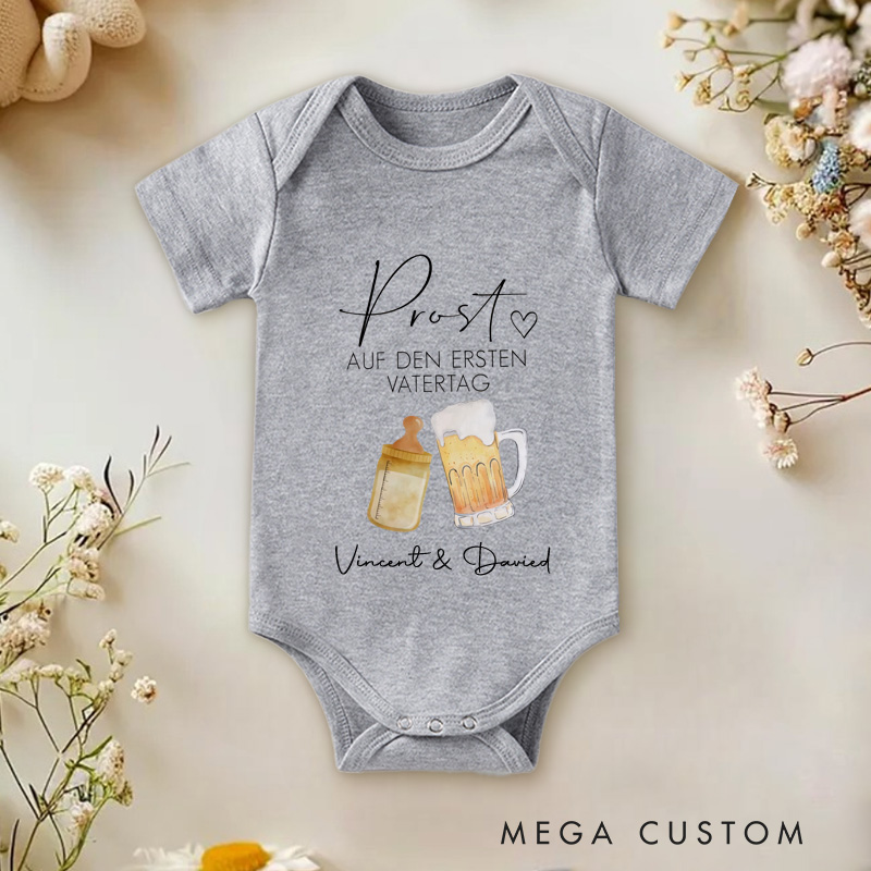 Personalized Cheers Dad Father Son Daughter Baby Onesie Father's Day Gift