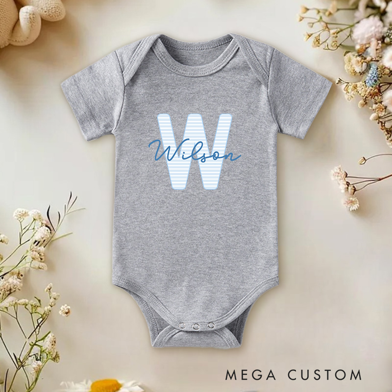 Personalized Name Design with Stylish Letter Baby Onesie