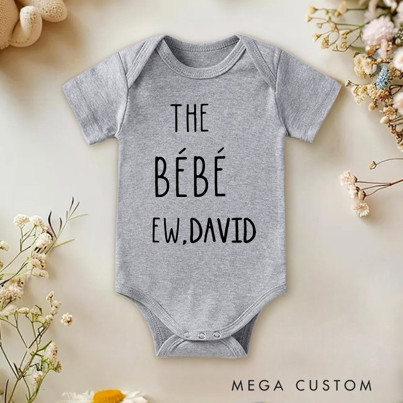 Personalized The Bebe Baby Onesie with Your Name Funny Baby Gift