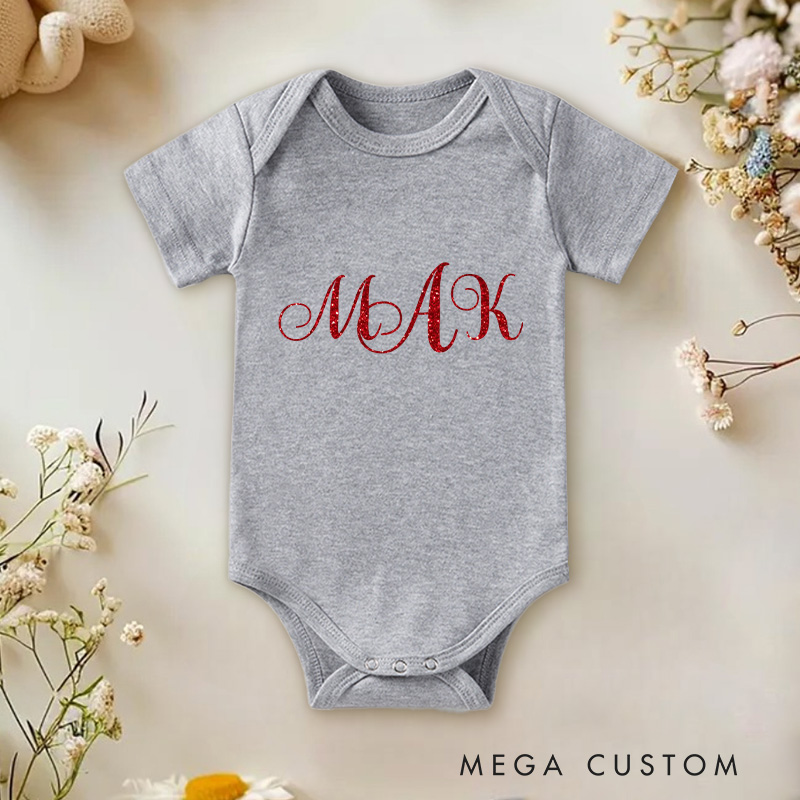 Personalized Name Valentine's Day Baby Onesie Gift for Baby