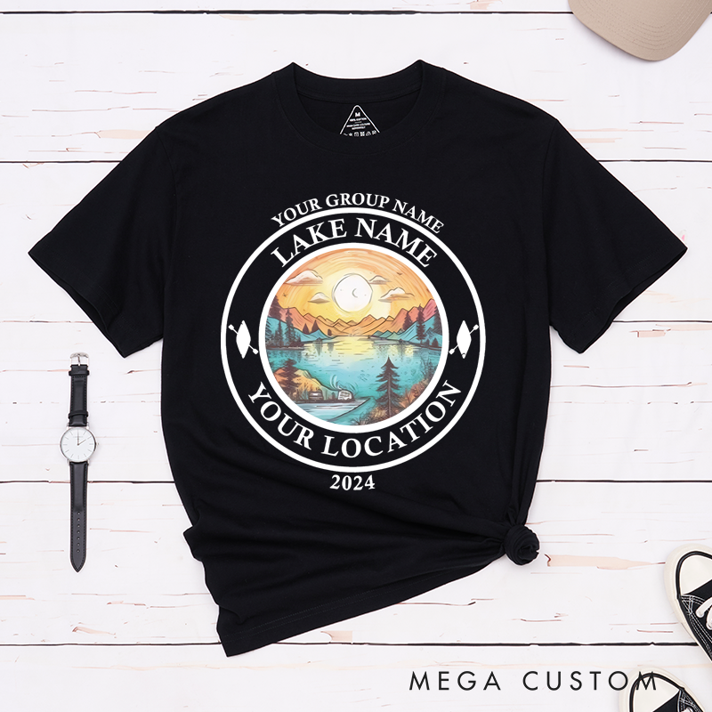 Personalized Lake Adventure T-Shirt Great Gift for Fishing Outdoor Lover
