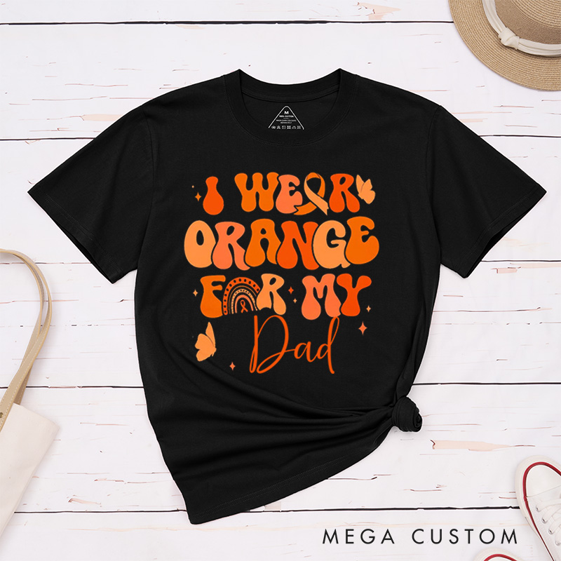 Personalized Kidney Cancer Awareness Shirt I Wear Orange For Kidney Cancer T-Shirt