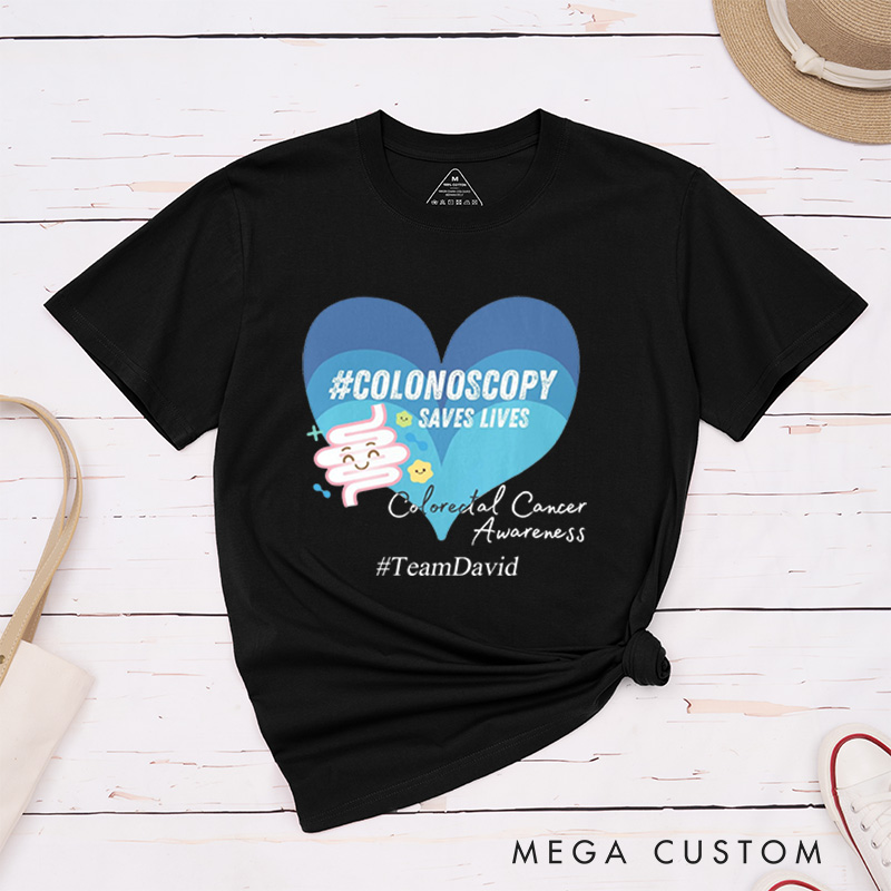 Personalized Colon Cancer Survivor Support Warrior T-Shirt