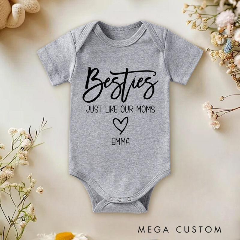 Personalized Besties Just like Our Moms Baby Onesie Baby Shower Gift