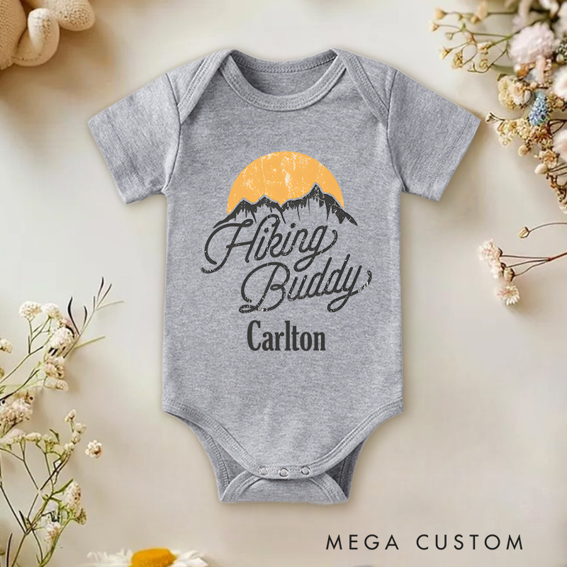 Personalized Hiking Buddy Baby Onesie Gift for New Baby